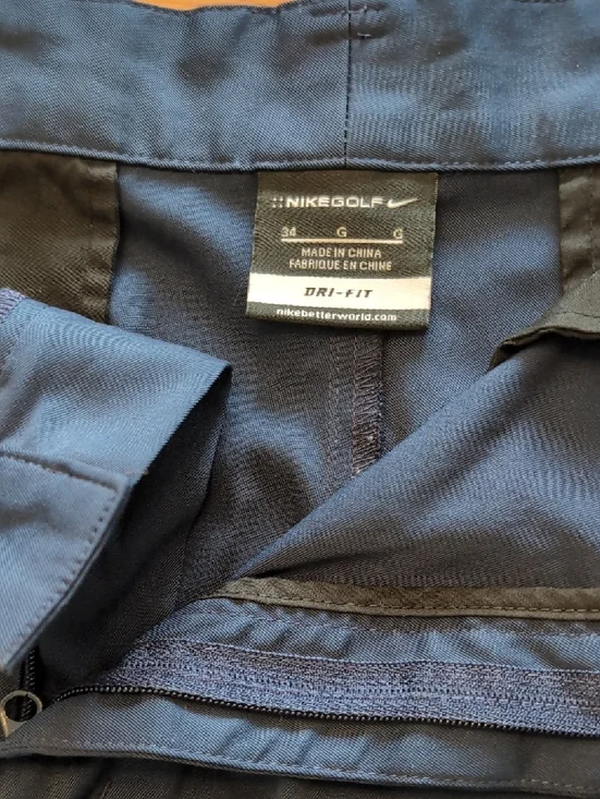 Nike Men's Dark Navy Flat Front Athletic Shorts - Picture 2 of 3